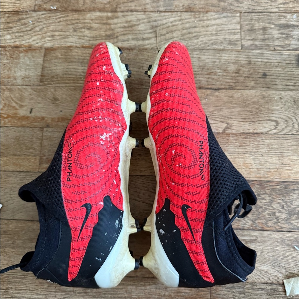 Nike Phantom Red and Black Soccer Cleats